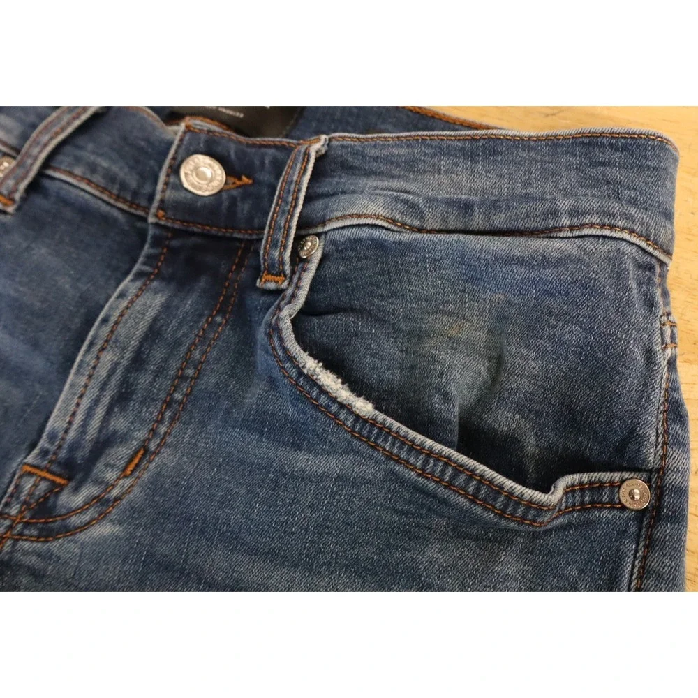 Mens 7FAM Seven 7 For All Mankind Jeans Pants Slimmy Size 30x32 Blue Stretch